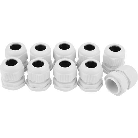 10 Stück IP68 wasserdichte weiße Nylon-PG21-Kabelverbinder (1/5)