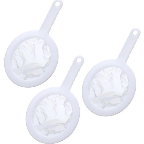 lot De 3 100 + 200 + 400 Mailles  Passoires En Maille De Nylon Ultra Fines Pour La Cuisine - Tamis En Plastique - Pour Lait De Soja, Caf, Lait, Ya (1/5)