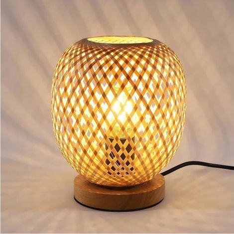 ACKERMAN Lampe de chevet beige – E27 60 W – 18 x 18 x 21 cm (1/5)