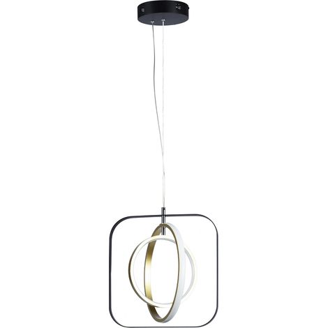 Lampadario aigostar 30W 3700 lm alluminio nero oro (1/5)