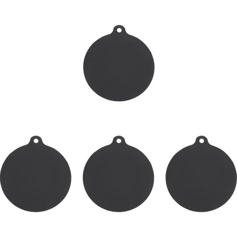 Manique antidérapante, lot de 4, noire, protection en silicone pour plaques à induction, 22 cm, ustensiles de cuisine. (1/5)