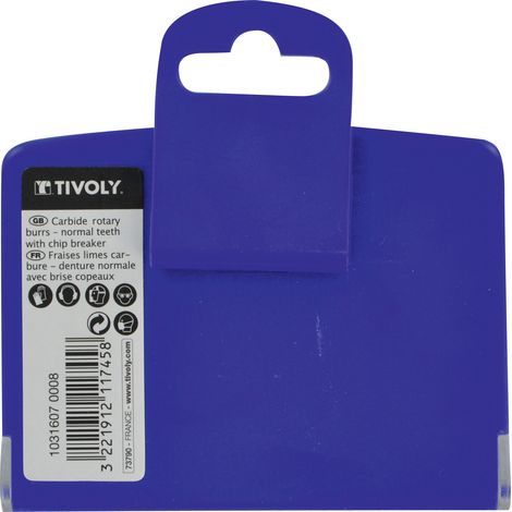 Tivoly • Confezione da 5 frese al carburo, gambo 6mm (1/2)