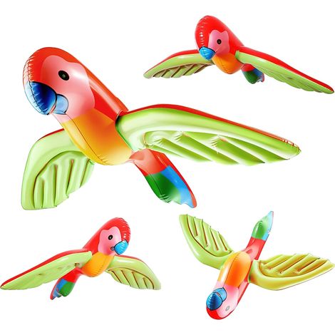 4 Pièces Peoquet Gonflable, 58 x 75 cm Jouet Gonflable pou Piscine pou Peoquets, Paot Ballon, pou Jouet Anivesaie Piscine le Maiage D'été Paty Hawaii Summe assemblement (1/4)