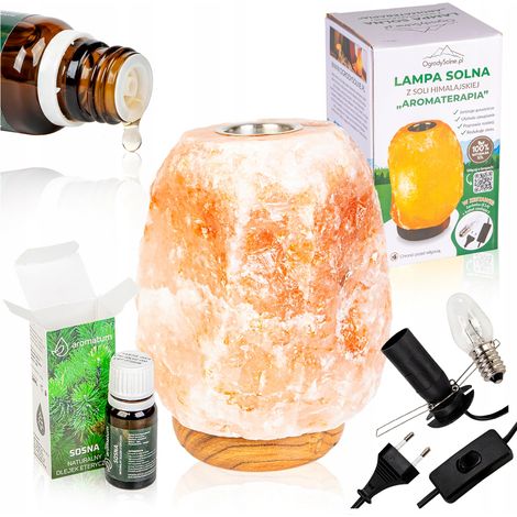 Aromatherapie-Salzlampe mit natürlichem Kiefernöl für die Aromatherapie