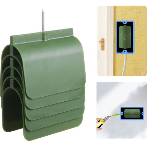 Marqueur de Boîte Électrique pour Plaque de Plâtre - Outil de Protection des Câbles - Marque-Prise pour Installation - 5Pcs - ABS/Série Simple (1/5)