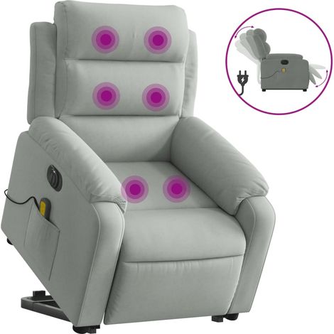 Maison Exclusive - Massagesessel mit Aufstehhilfe Elektrisch Hell