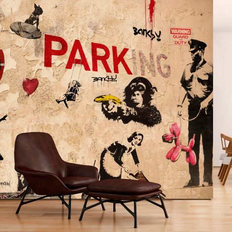 Papier peint [Banksy] Gamme de variétés - 150 x 105 cm (1/4)