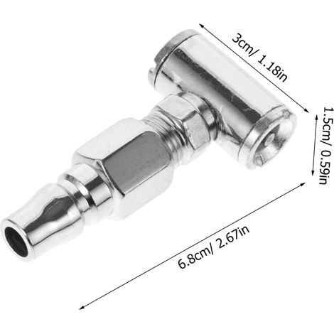 2pièces Tire Air Chuck Dual Sided Embout Gonflage Pneus Avec Clip Pour Air Outil Pratique Et Léger Pour Types De Véhicules (1/5)