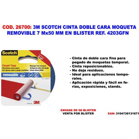 3m scotch cinta doble cara alfombras removibles 4203 7100175311
