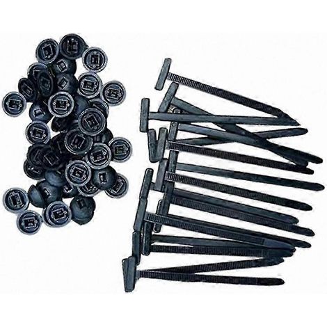 Attache-câbles auto-bloquants avec bouton-poussoir, lot de 10 à 100 pièces, serre-câbles universels en nylon pour fixation et organisation. (1/5)