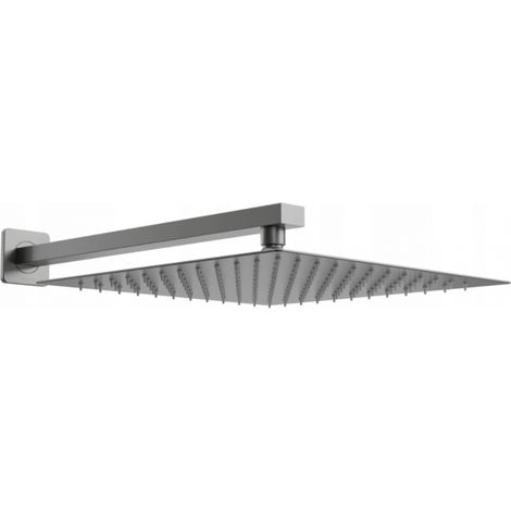 Mexen Slim soffione doccia 30 x 30 cm con braccio doccia, grafite - 79130112-66 (1/3)