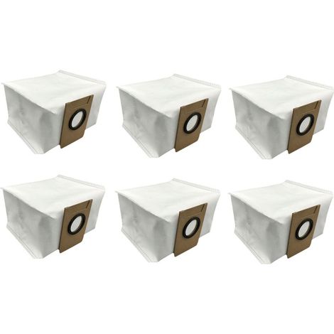 Sacs pour aspirateur compatibles avec Ecovacs Deebot X1 Blanc (lot de 6)-AquaForge (1/5)