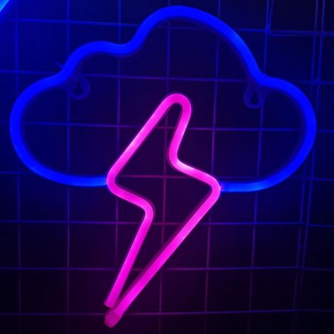 Néon Acrylique - Luminaire Murale à LED pour Décoration Intérieure - Alimentation USB ou Piles - Pour Chambre Enfants Salon Bar Fête Mariage Noël - 1 Pièce (1/5)