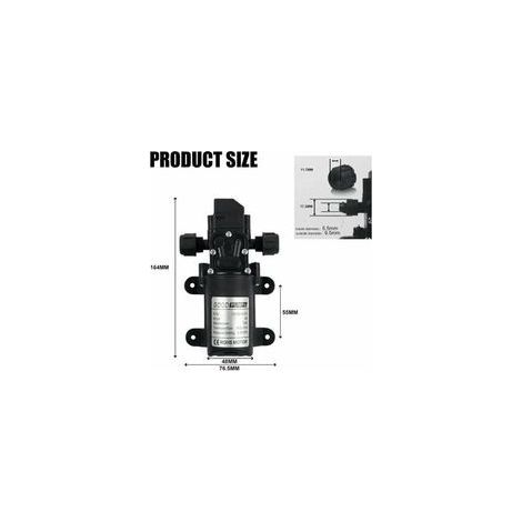 Pompe immergée à membrane auto amorçante, Pompe a Eau Camping Car, DC 12V 70W 0.9Mpa 4-6L/Min Pompe auto amorçante à membrane haute pression pour eau pour camping car, bateau, jardin (1/4)
