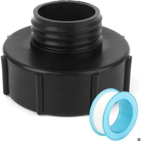 Adaptateur IBC, Robinet Cuve 1000L S100, avec Ruban PTFE, Ruban Etanchéité, IBC Raccord Robinet pour Robinet de Jardin, pour (1/4)