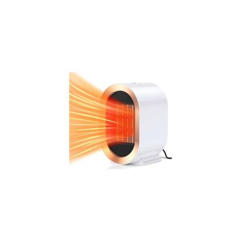 Chauffage Soufflant 1200W, Chauffage électrique avec 2 modes, Portable PTC en céramique 3S chauffage rapide Silencieux, Chauffage Personnel pour Bureau à Domicile, blanc (1/5)