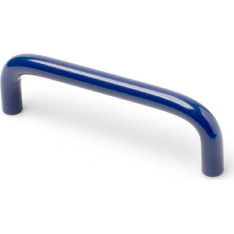 Asa de hierro con acabado azul, dimensiones:106x10x30mm y entrepuntos:96mm -