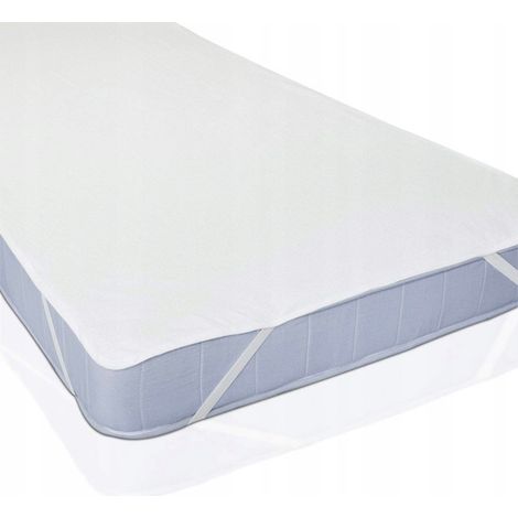 Monmobilierdesign – Alèse imperméable 90x200 cm – Coins élastiques – Hypoallergénique – Tissu éponge pour circulation d'air (1/4)