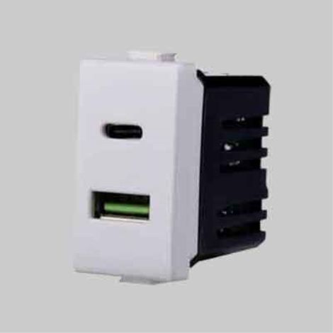 Alimentatore da incasso usb/usb-c 'solar' 3.1a ELETTROIT