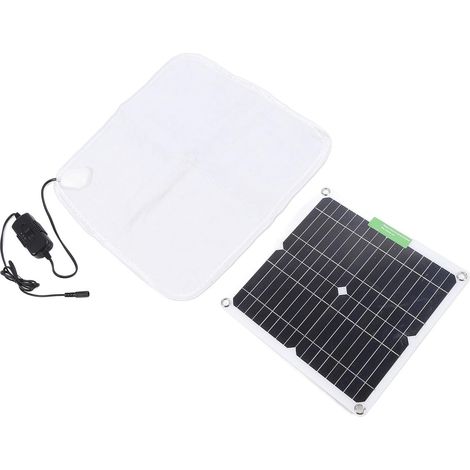 Coussin Chauffant pour Animaux de Compagnie pour Chiens et Chats, Couverture Chauffante électrique 50W avec Panneau Solaire, Chauffage Rapide et Uniforme, avec Boîtier de Batterie (1/5)