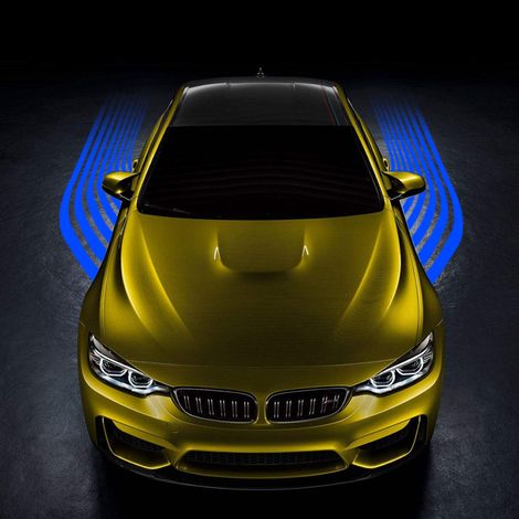 (bleu) 2X Ampoule LED d'ambiance ailes d'ange pour voiture, éclairage de porte LED d'avertissement, lampe de projection pour tous véhicules, 8-36 V CC (1/4)