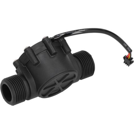 Capteur d'eau capteur à effet Hall pour systèmes d'irrigation de piscine en plastique G1in filetage mâle DC5 24 V YF G1 (1/4)