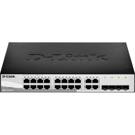 16-Port Layer2 Smart Switch 16-Port Layer2 Smart Managed Gigabit Switch dlink green 3.0 16x 10/100/1000Mbit/s TP RJ-45 Port4x TP Combo Port/SFP Slot (1/5)