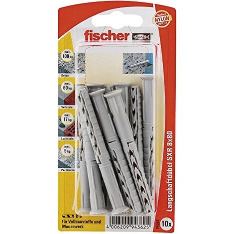 Fischer 10x Tasselli a per telaio SXR 8X80 - 94362