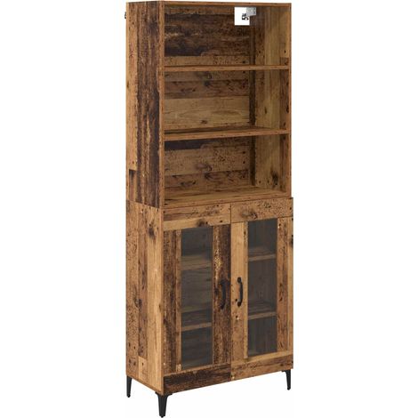 Maison Exclusive - Aparador alto Madera envejecida 69,5 x 34 x 18