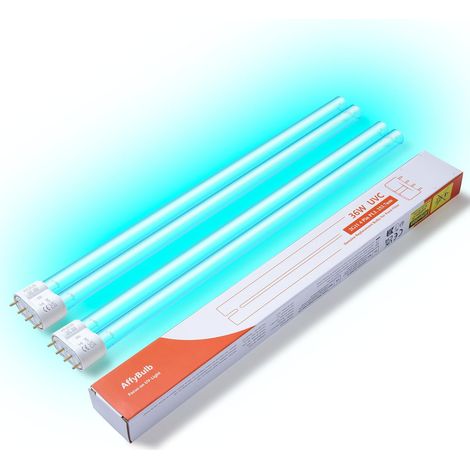 36W 2G11 PLL Lampe UVC de Remplacement pour Ballast Électronique – Compatible avec Clarificateur d'Eau de Bassin, Filtre UVC pour Aquarium – Élimine les Algues et les Bactéries (Lot de 2) (1/5)