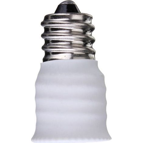 Adaptateur E12 Vers E14 - Base En Cuivre Plaqué Nickel - Compatible Toutes Tensions - Pour Lampes LED Et Fluorescentes - Lot De 3 (1/5)