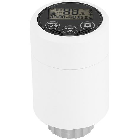 Vanne thermostatique ZIGBEE HY366 avec écran LCD, contrôle intelligent via application mobile, réglage précis de température pour radiateur, compatible domotique, économie d'énergie. (1/5)