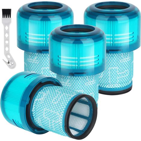 4 Pièces HEPA Filtres Pour Dyson V12 Detect Slim Aspirateur, Pour Filtre Dyson V12 Compatible Avec Pour Dyson V12 Detect Slim Absolute Extra, Total Clean, Fluffy, Remplace La Pièce 971517-01 (1/5)