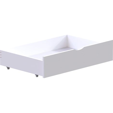 Libra 2 Piece Solid Pine Wood Underbed Drawers, White (1/4)