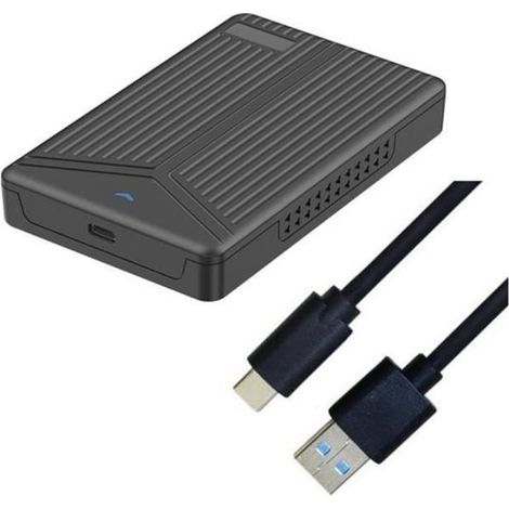 BoîTier de Disque Dur Mobile USB 3.1 2.5 Pouces SATA BoîTier de Disque Dur SSD Support de Disque Dur 15Mm pour Ordinateur Portable