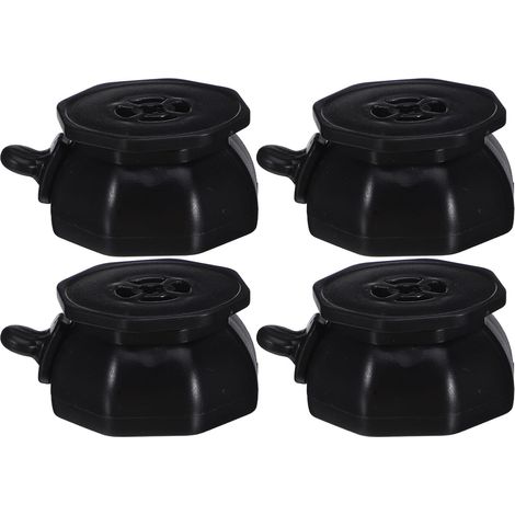 Roulettes pivotantes avec frein, lot de 4, en ABS blanc, à fixer (1/5)