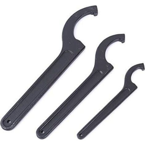 1x Clé à crochet réglable 85-105mm, clés à ergot, clé tricoise universelle, pour la fixation ou le démontage des écrous ronds et des couvercles de compteurs d'eau sur les machines-outils-LIAIKI (1/5)