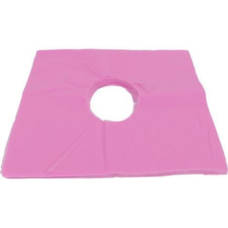 Lot de 100 Housses de Repose-tête Jetables avec Trou, Haute Absorption, Respirantes pour Salons de Coiffure et Spa - Rose (1/5)