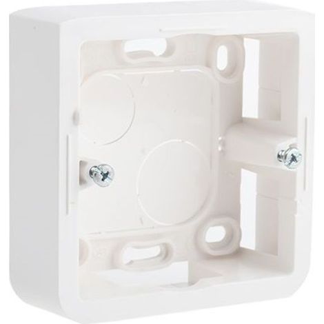 Caja de superficie cuadrada “Mosaic” para dos módulos IP20/IK02 83x83x40mm fabricada en termoplástico color blanco LEGRAND 08028