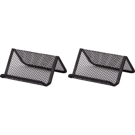 Porte-cartes de visite en maille métallique noir (lot de 2) (1/5)