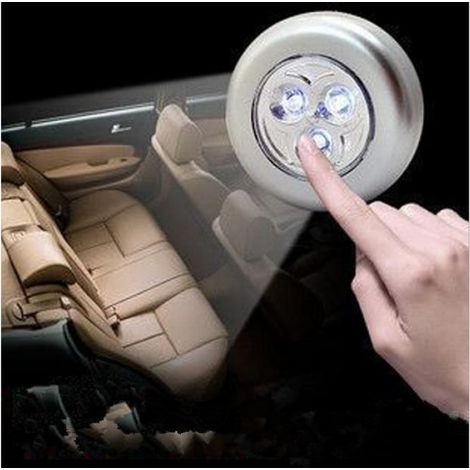 Lot de 6 Spot Lampe LED Éclairage de Nuit Autocollant Alimenté par 3 PilesBatteries pour PenderiePlacardÉtagèreEntréeCuisinePa (1/5)