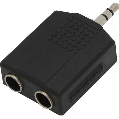 Adaptateur répartiteur mini-jack stéréo 3,5 mm vers 2 prises jack 6,3 mm