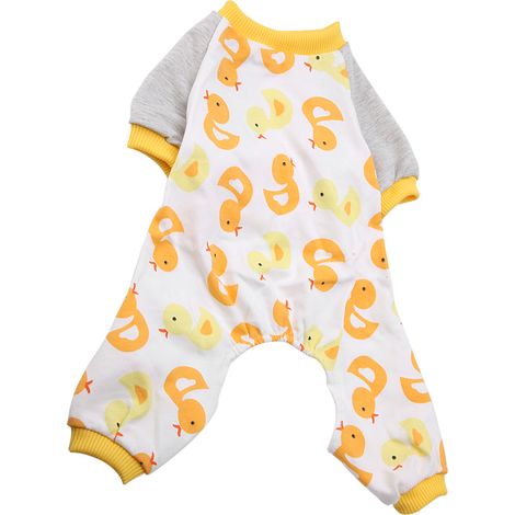 Pyjama pour chien, chiot ou chat, motif dessin animé, combinaison, vêtements en coton pour petits animaux de compagnie, déguisement d'intérieur (XS) (1/5)