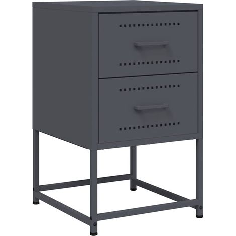 Maison Exclusive - Nachttisch Anthrazit 36x39x60,5 cm Stahl