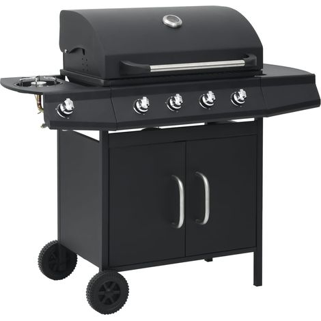 Maison Exclusive - Barbecue e Griglia a Gas 4+1 Fornelli Nero in Acciaio