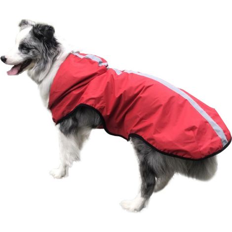 Imperméable 2 en 1 pour chien, combinaison légère avec capuche, poncho imperméable respirant pour chiens de petite et moyenne taille (1/5)
