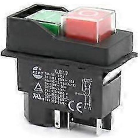 Interrupteurs électromagnétiques à bouton-poussoir pour outils de jardin kjd17 220v 5 broches -bornes (xq) (1/4)