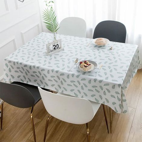 Dreaming Casa Nappe Imperméable de Table Rectangulaire Résistant Nappe Anti-Taches Tissu Oxford Motif Feuilles pour Table à Manger (1/4)