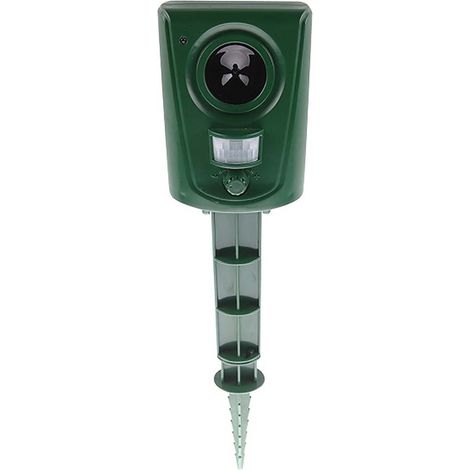 ISOTRONIC repellente solare animali gatti cani volpi procioni ultrasuoni giardino raggio 40m² 1 unità efficace esterno difesa dissuasore ecologico protezione prato parassiti impermeabile mobile stop