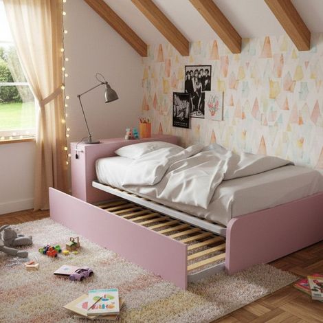 Letto una piazza e mezza 120x190 con contenitore e secondo letto estraibile - Cipriaf3c4ff